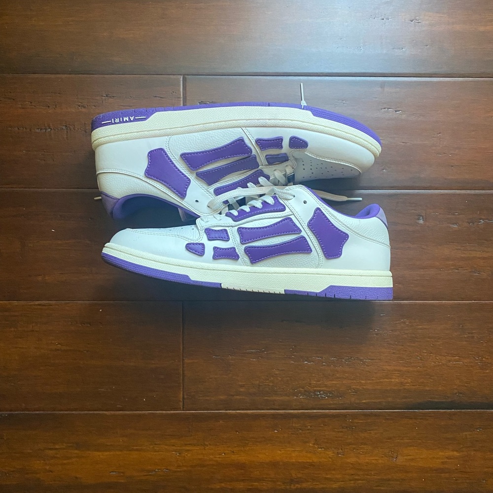 Purple AMIRI Perforated Two Tone Sneakers